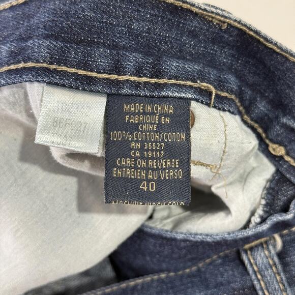 Marithe Francois Girbaud Jeans Mens 40 Blue Roll Twist Relaxed Fit Denim Pants - Picture 5 of 8